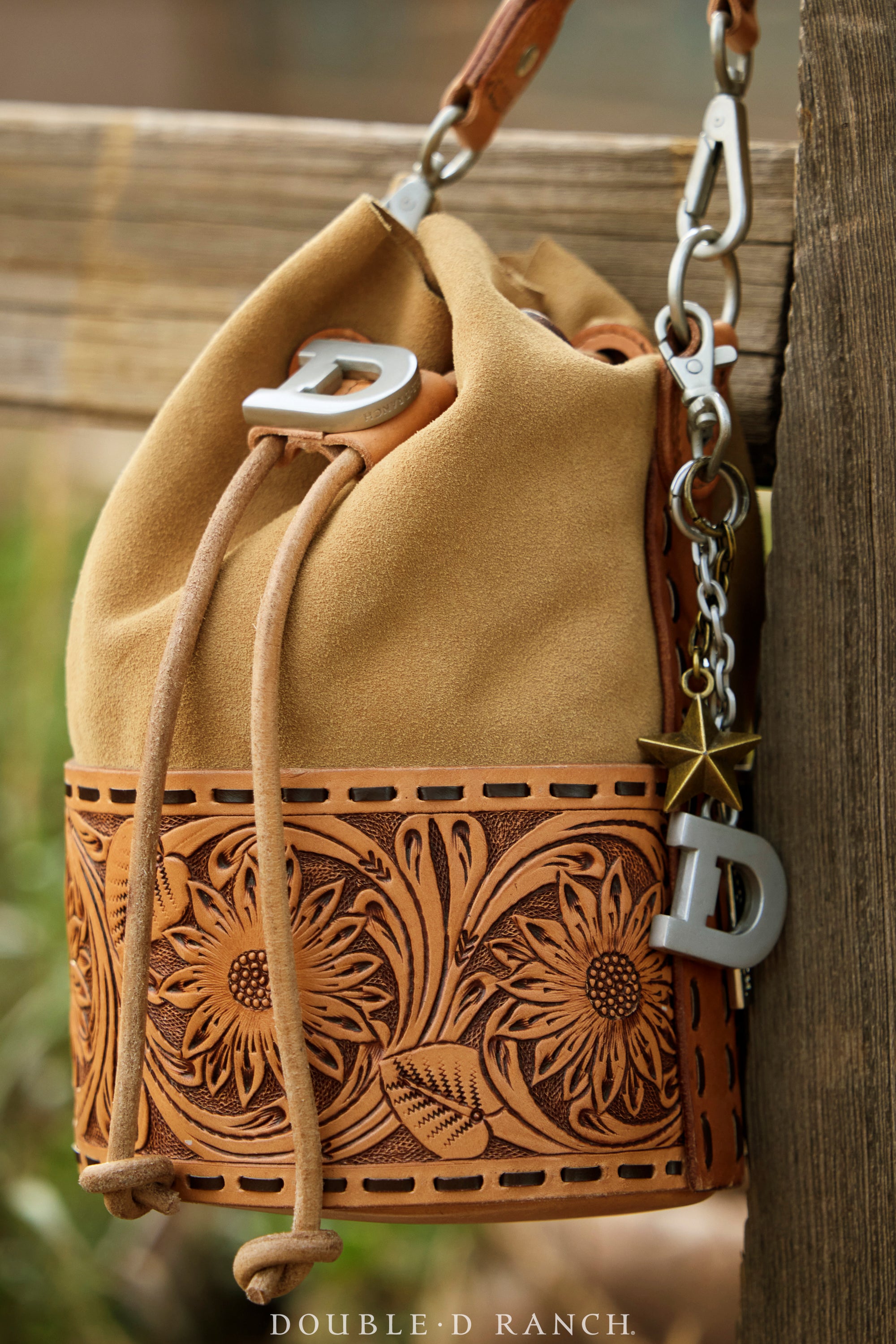 Bag, Tooled Large Bucket Bag, 1255