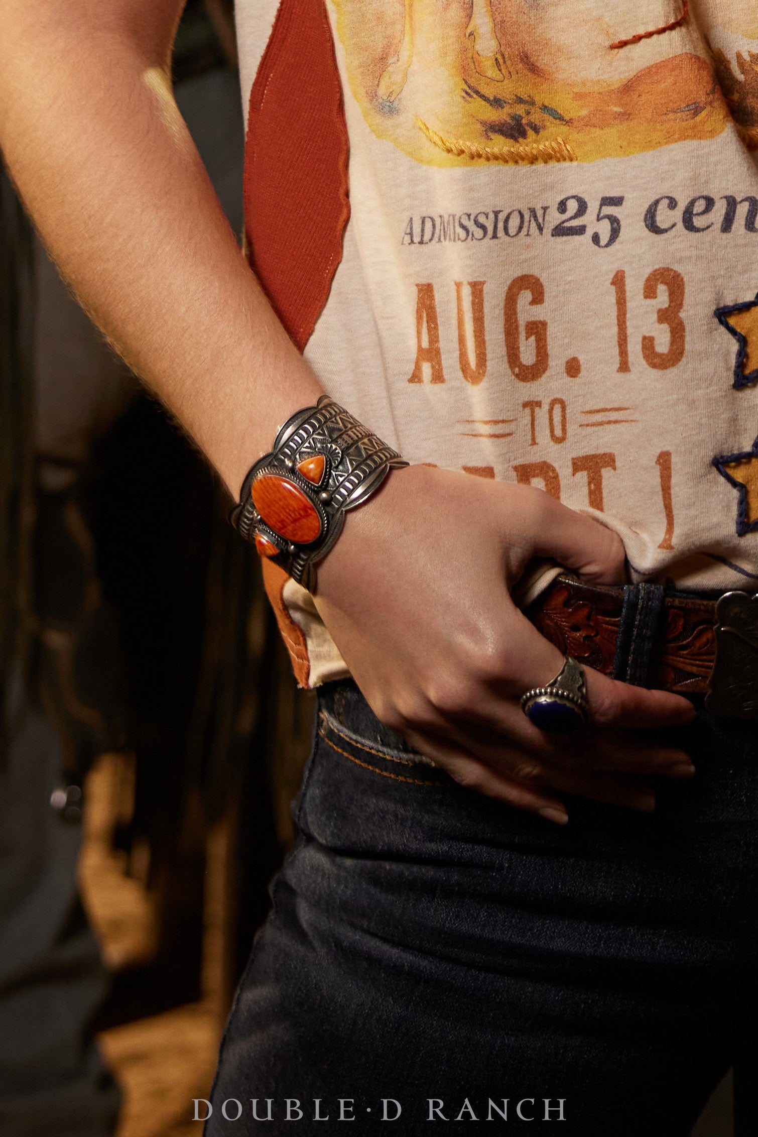 Cuff, Orange Spiny Oyster, Contemporary, 2936