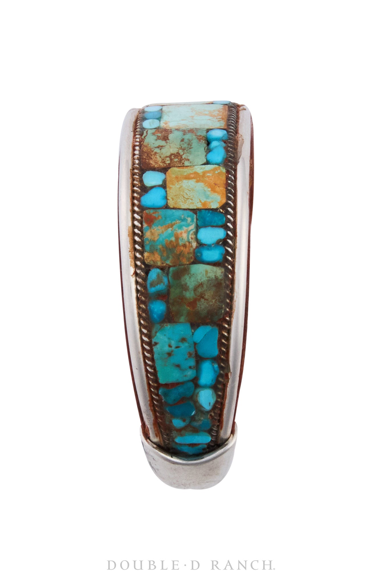 Cuff, Inlay, Turquoise, Leather Lined, Artisan, Charlie Favour, Contemporary, 3791