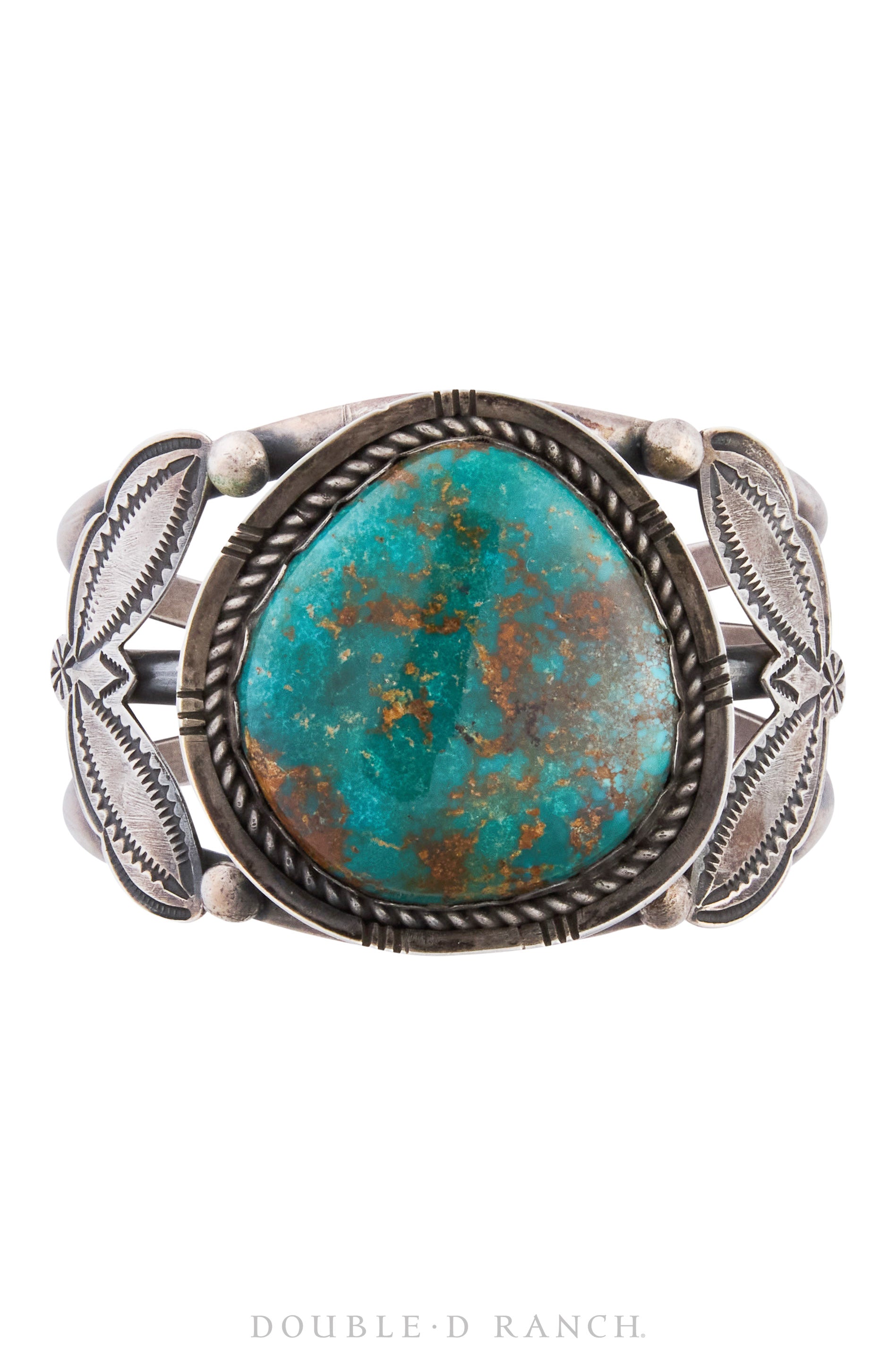 Cuff, Natural Stone, Turquoise, Mary Morgan Hallmark, Vintage, 3753