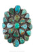 Cuff, Oscar Betz, Cluster, Turquoise, Hallmark, Contemporary, 3801