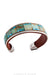 Cuff, Inlay, Turquoise, Leather Lined, Artisan, Charlie Favour, Contemporary, 3791