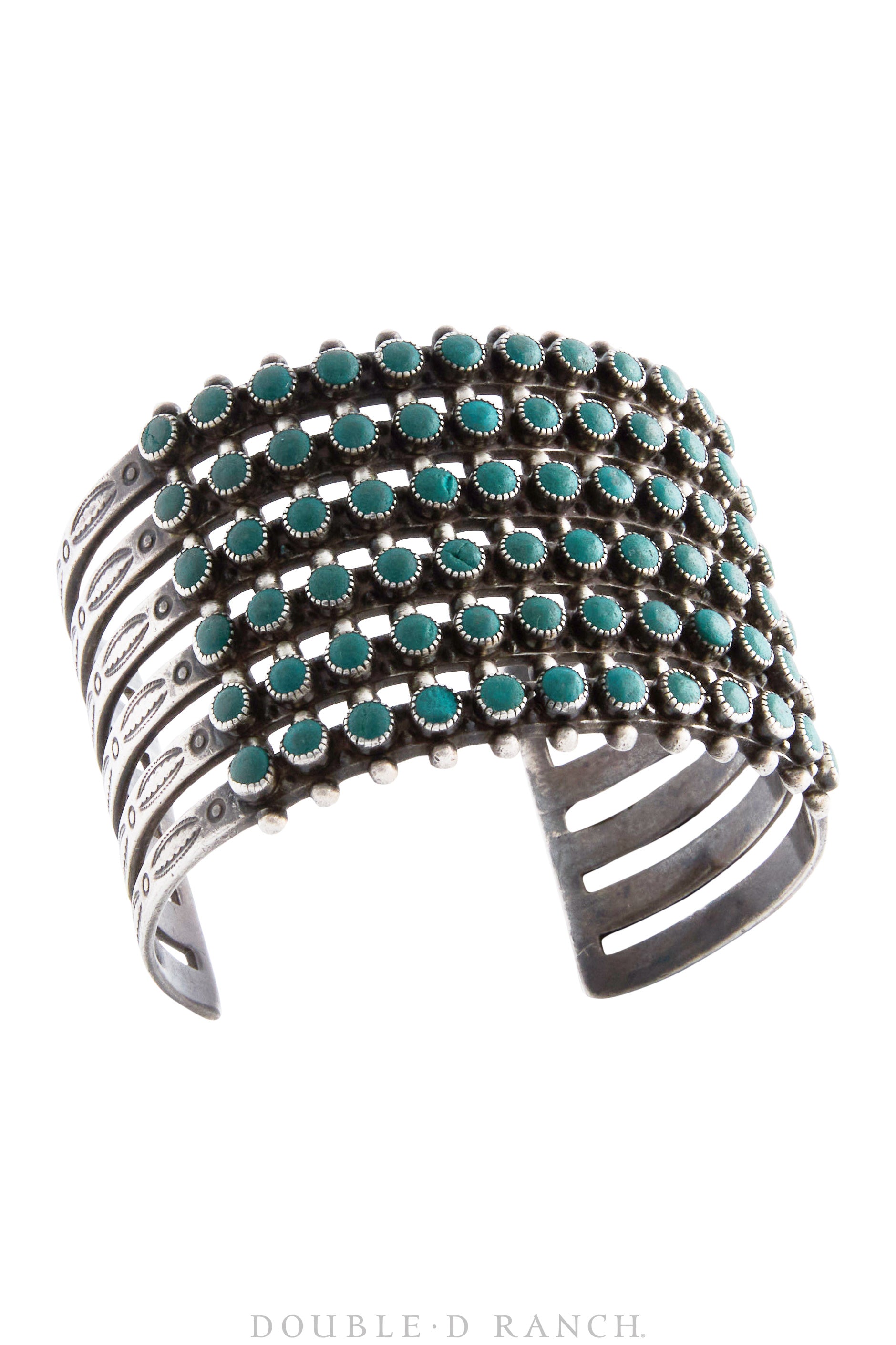 Cuff, Row, Turquoise, Snake Eye, 6 Row, Vintage, 3760