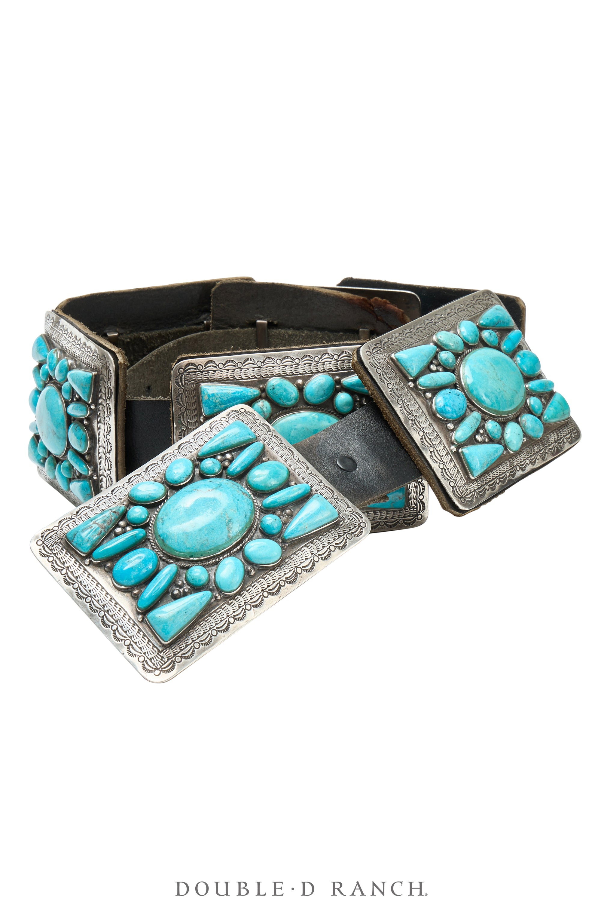 Belt, A Vintage, Concho, Turquoise, Outstanding Museum Quality, Hallmark, Vintage 20th Century, 619