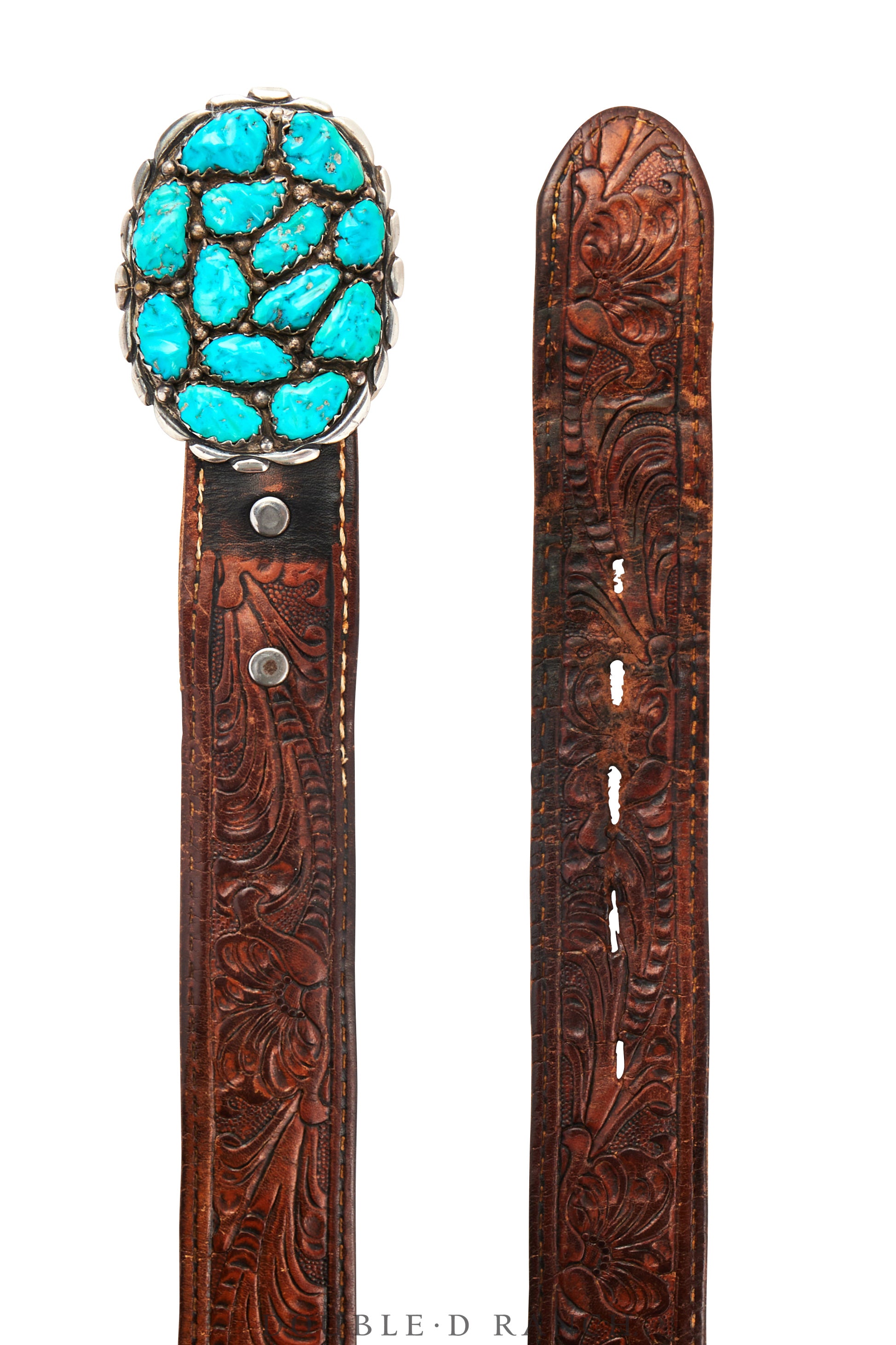 Belt, A Vintage, Nugget Style, Turquoise, Quam Hallmark, Vintage, 640