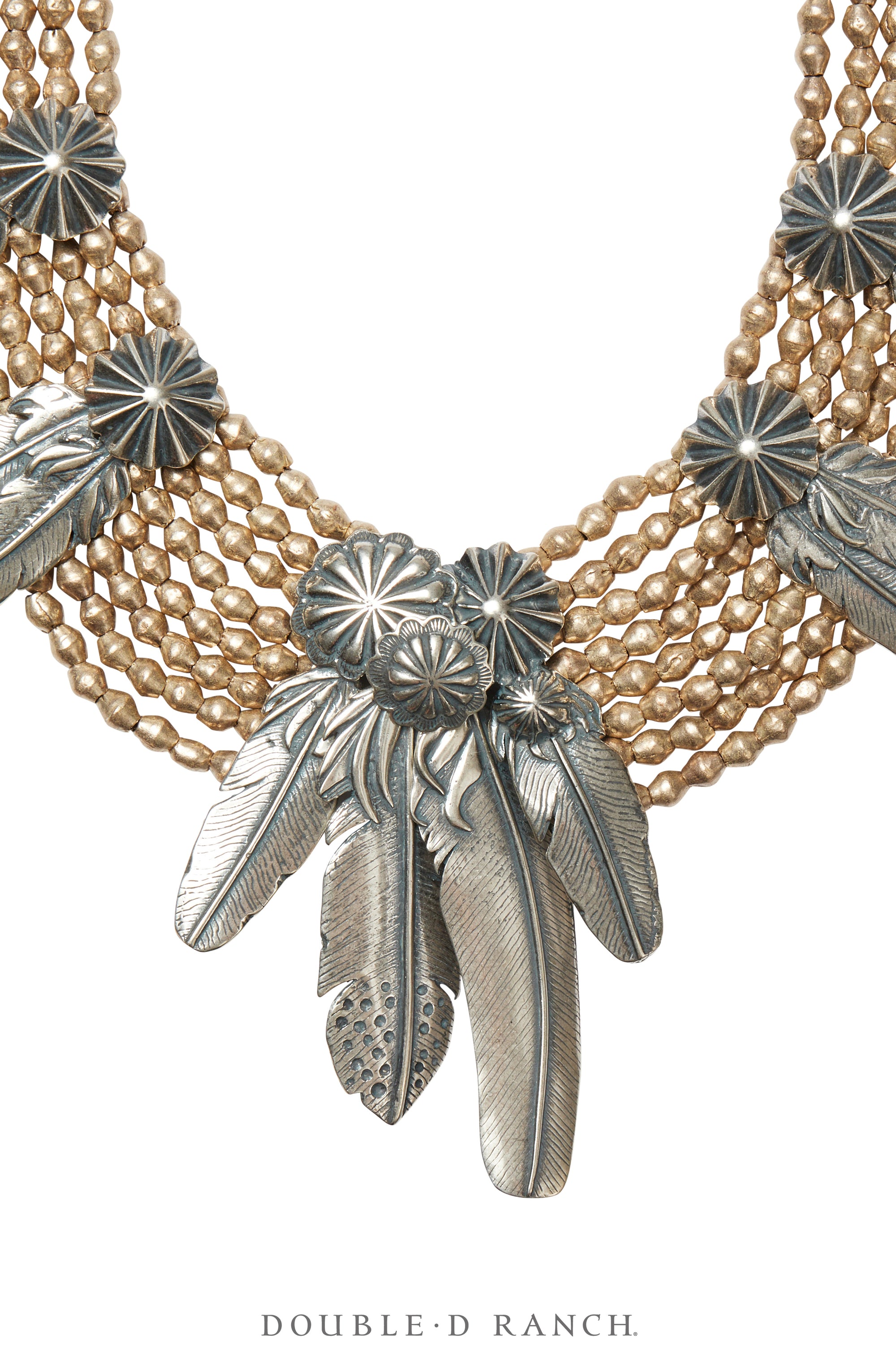 Necklace, Mummy's Bundle, by Double D Ranch, Francesca, Collar, Feathers, 109