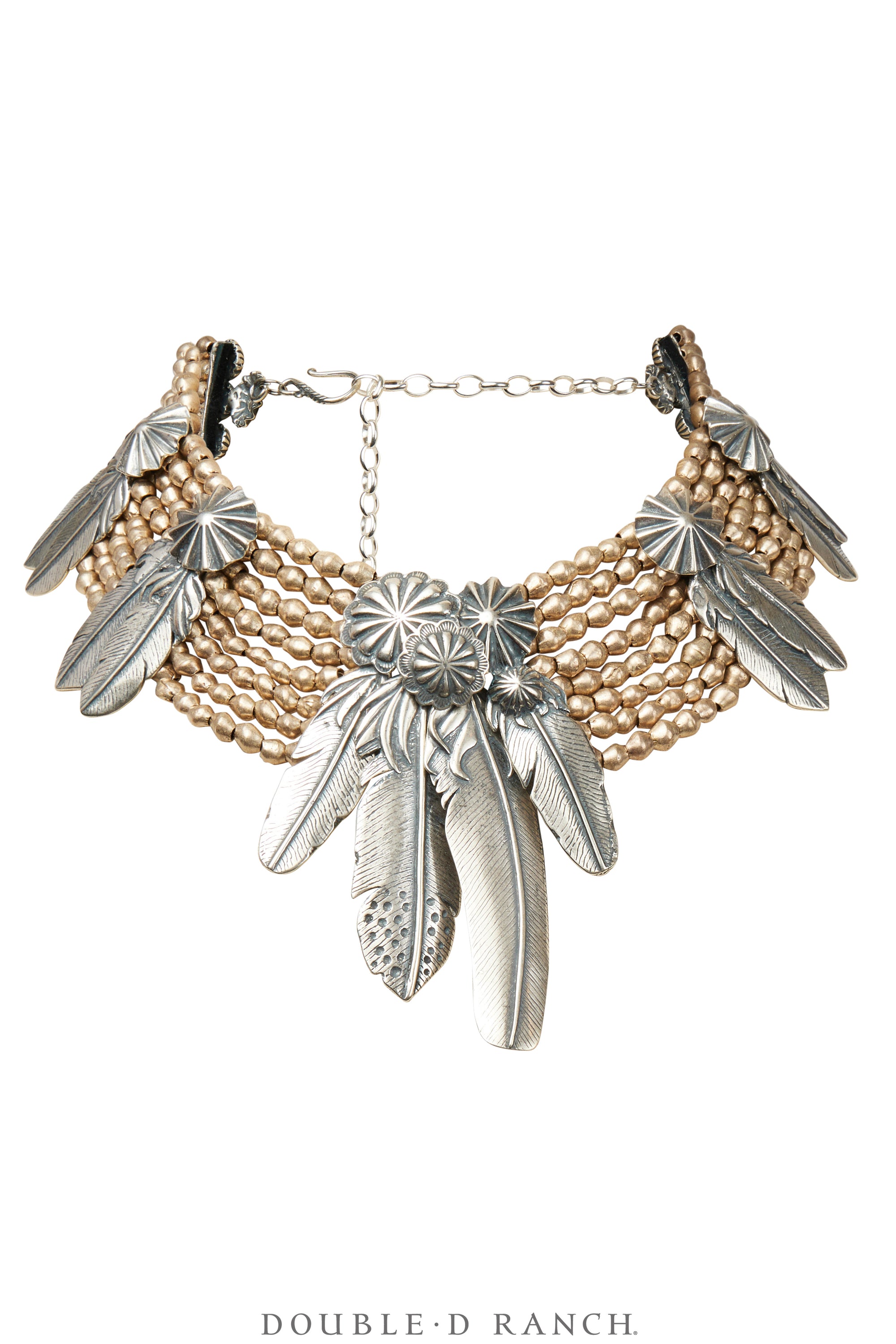 Necklace, Mummy's Bundle, by Double D Ranch, Francesca, Collar, Feathers, 109