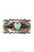 Cuff, Novelty, Turquoise, Heart With Multi-Stones, Hallmark, Vintage, 3833