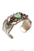 Cuff, Novelty, Turquoise, Heart With Multi-Stones, Hallmark, Vintage, 3833