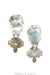 Earrings, Oscar Betz, Drop, Mixed Stones, Hallmark, Contemporary, 1791