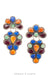 Earrings, Oscar Betz, Chandelier, Lapis & Mixed Stones, Hallmark, Vintage, 1797