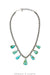 Necklace, Opera, Sonoran Mountain Turquoise with matching Earrings, Hallmarked, Contemporary, 3351