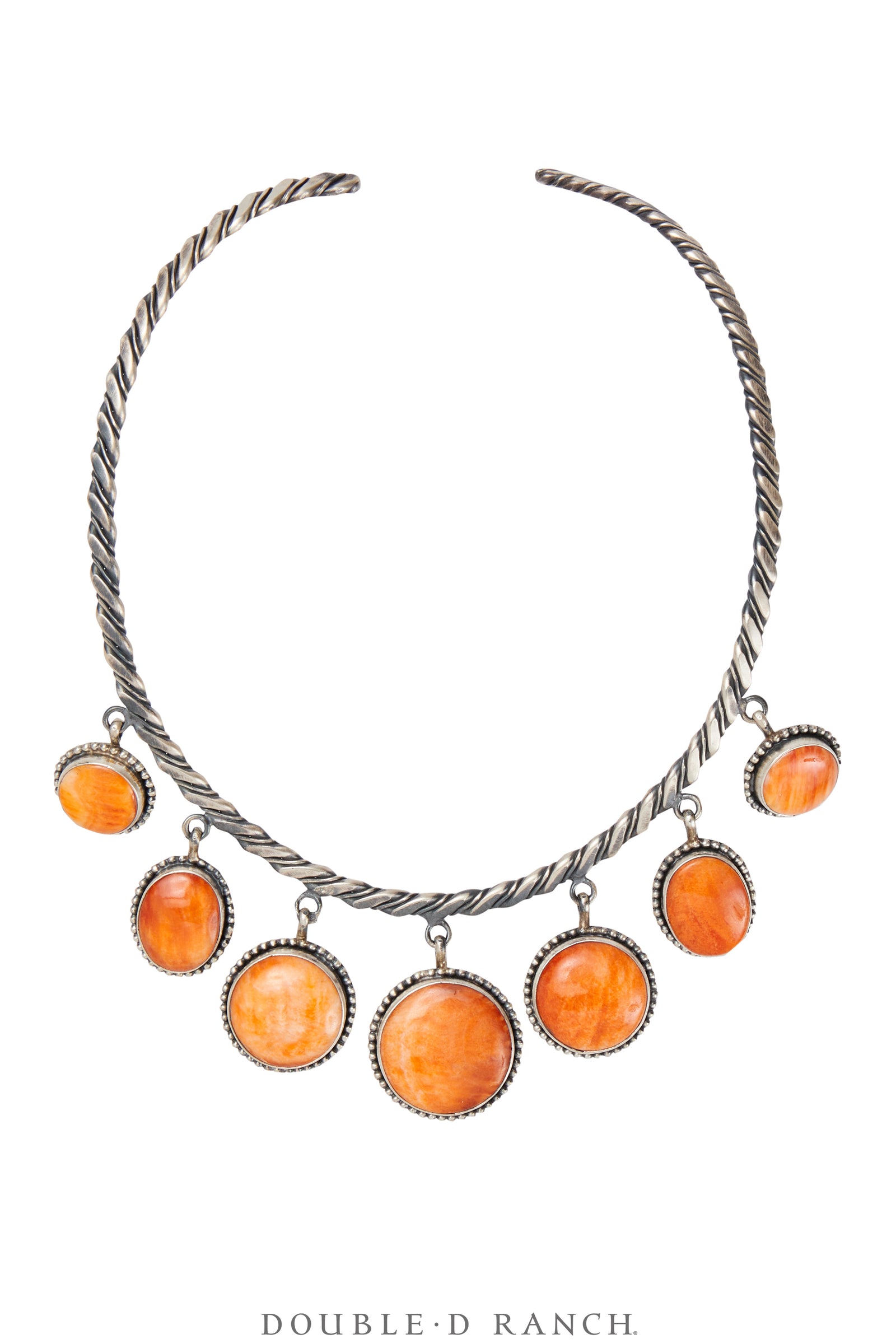 Necklace, Collar, Orange Spiny, Hallmark, Contemporary, 3442