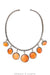 Necklace, Collar, Orange Spiny, Hallmark, Contemporary, 3442