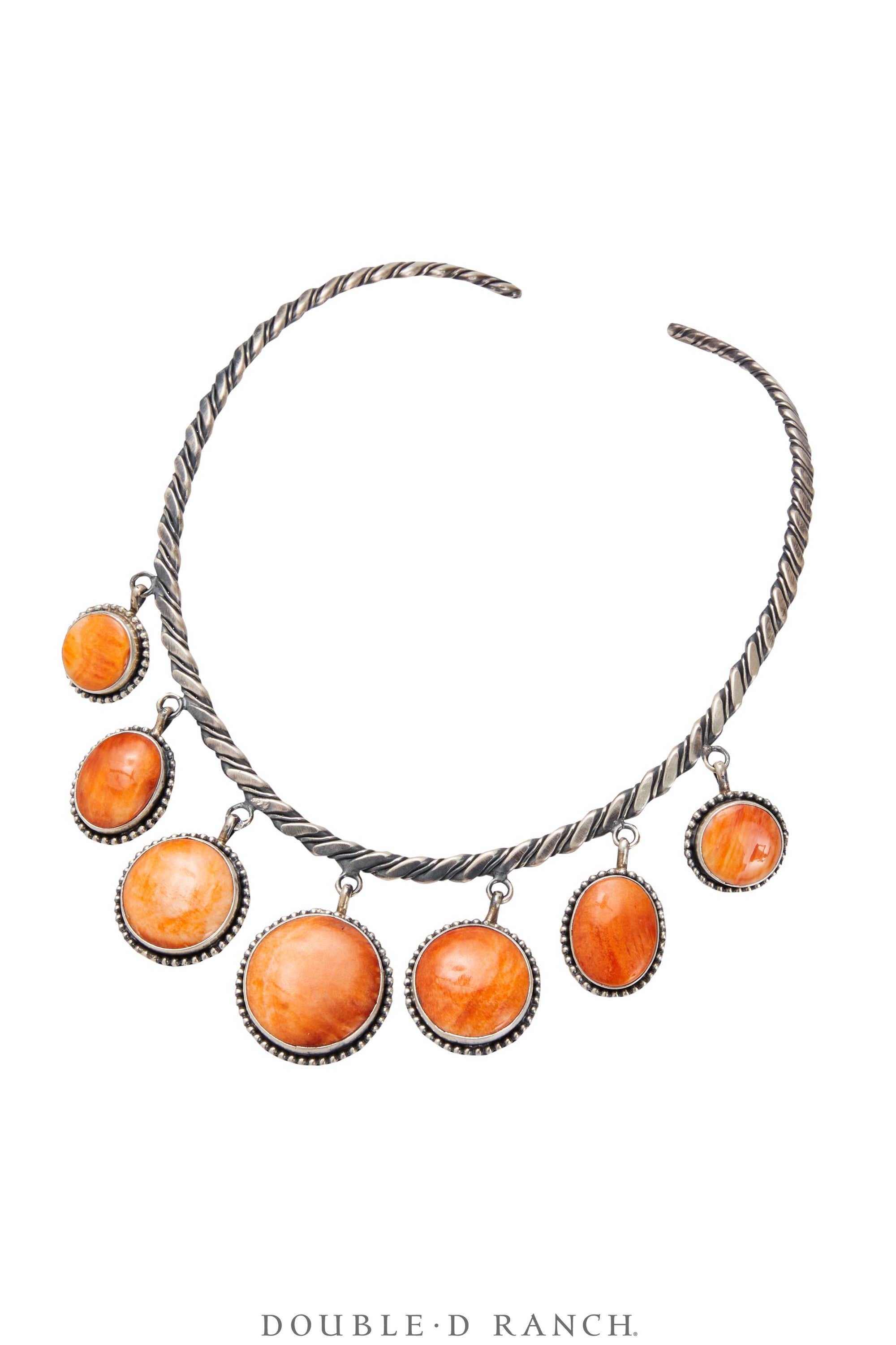 Necklace, Collar, Orange Spiny, Hallmark, Contemporary, 3442