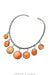 Necklace, Collar, Orange Spiny, Hallmark, Contemporary, 3442