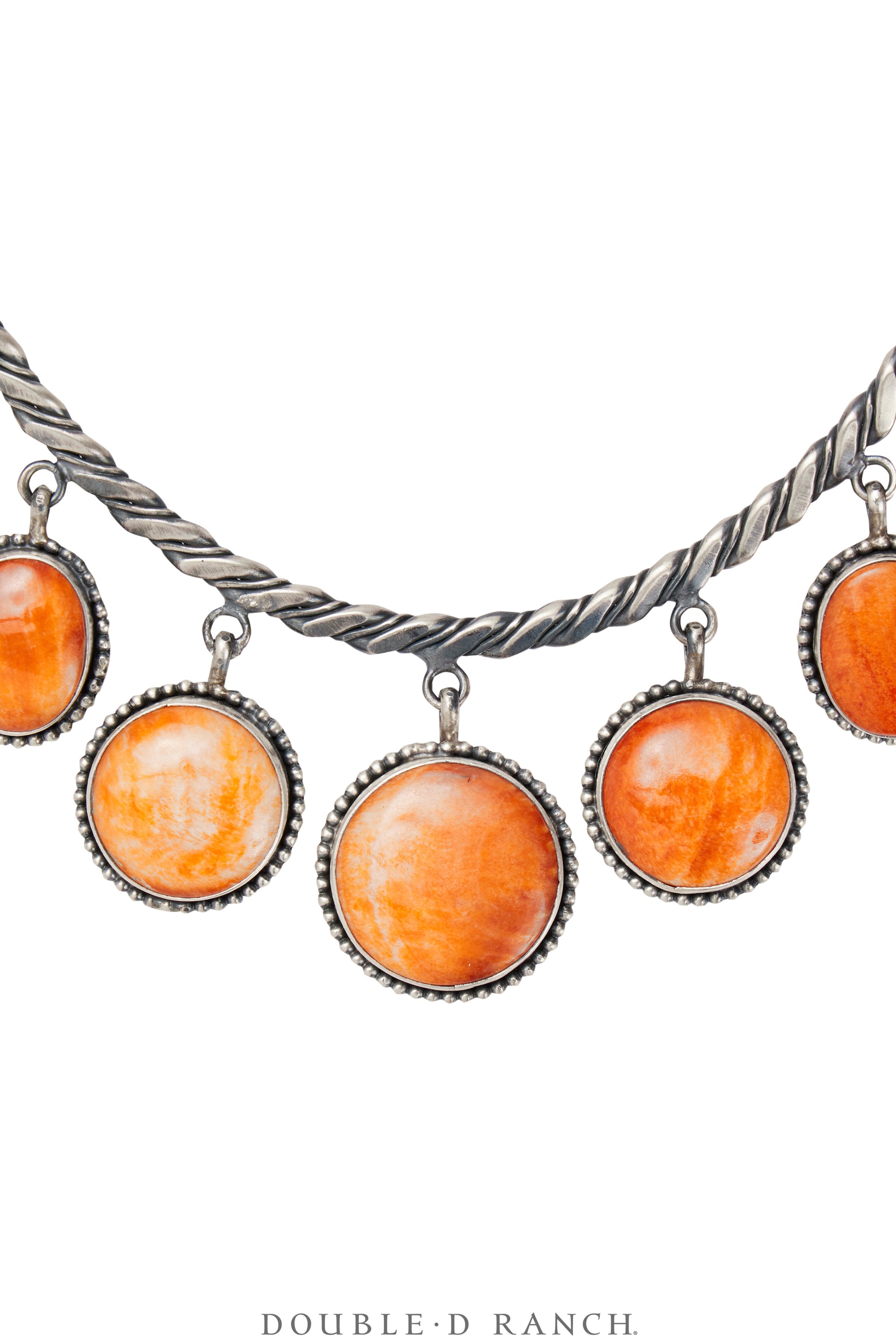 Necklace, Collar, Orange Spiny, Hallmark, Contemporary, 3442