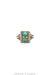 Ring, Fred Harvey Railroad Era, Turquoise, Vintage, 1628