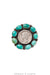 Ring, Statement, Royston Turquoise, Coin, Hallmark, Contemporary, 1523