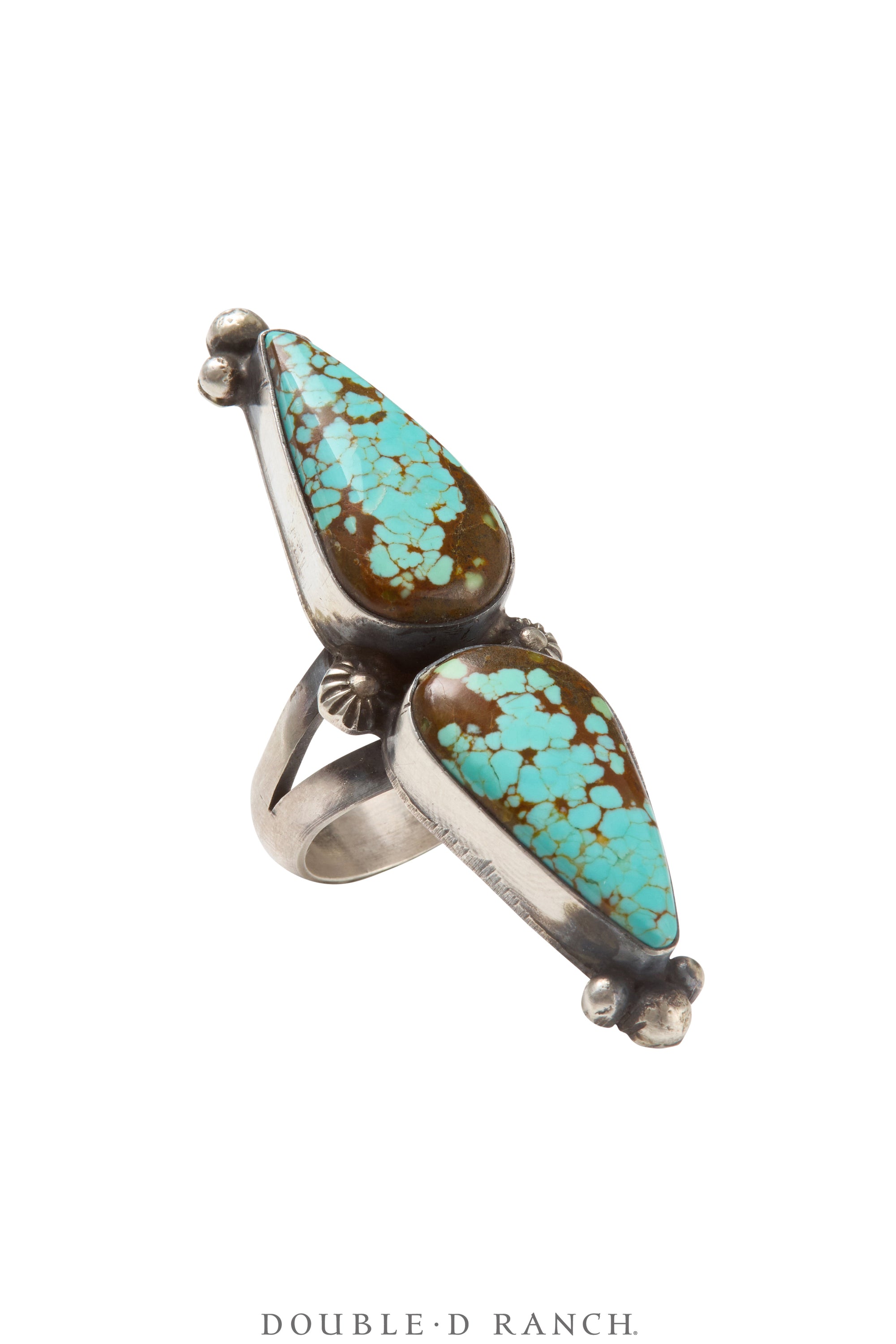 Ring, Double Stone, Turquoise, Hallmarked, Contemporary, 1529