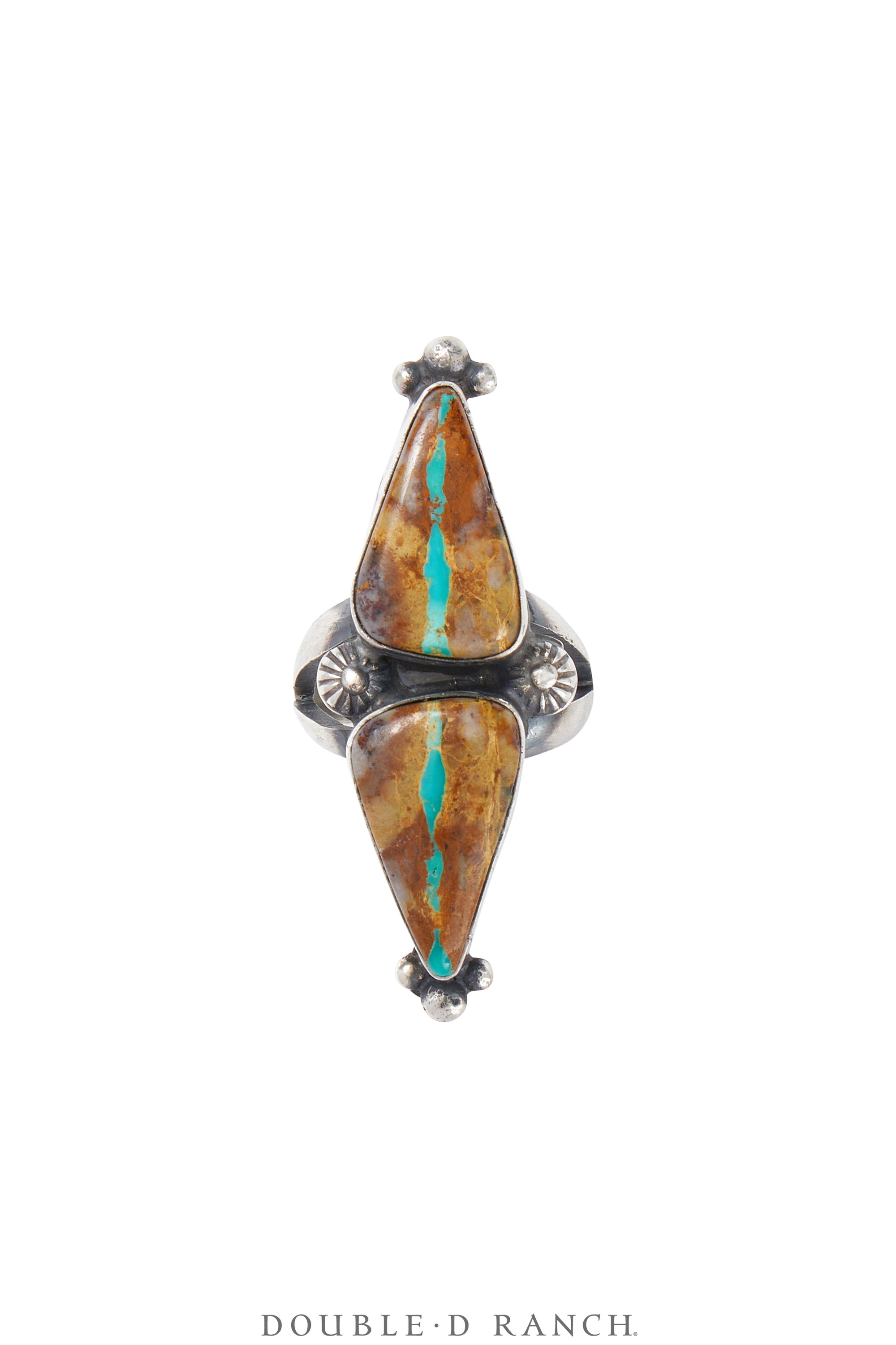 Ring, Statement, Boulder Ribbon Turquoise, Hallmarked, Contemporary, 1538