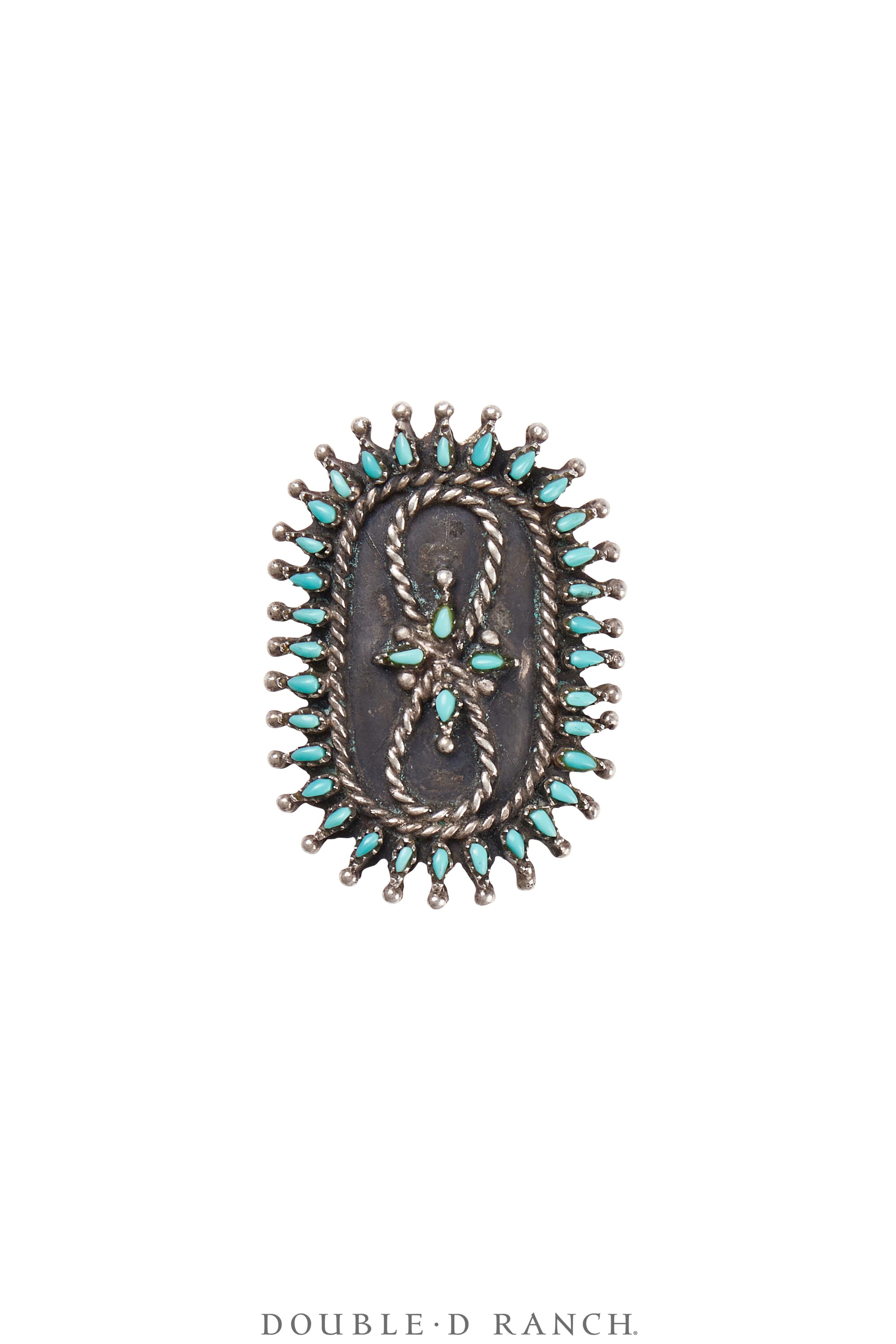 Ring, Cluster,  Turquoise, Vintage, 1546