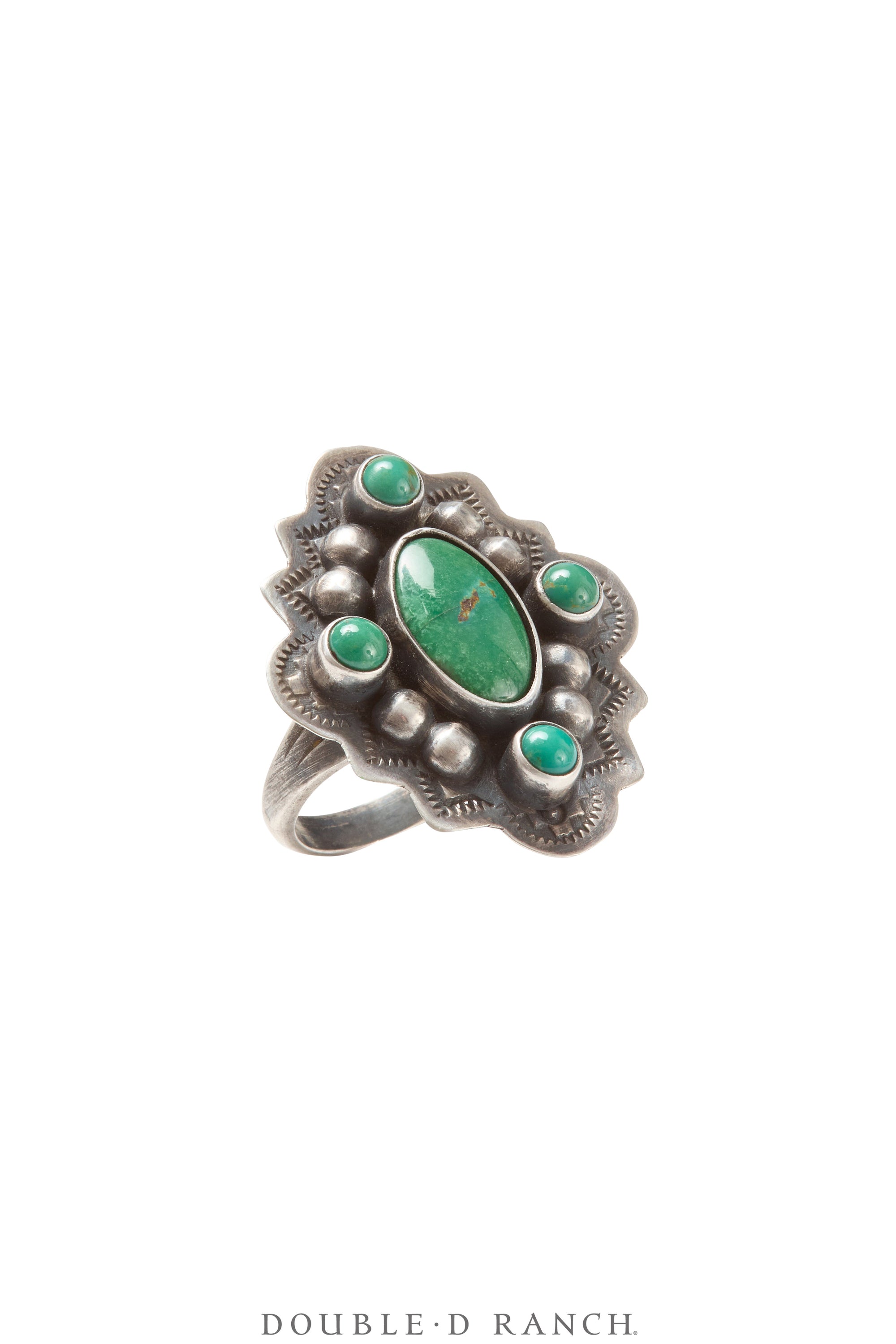 Ring, Cluster, Turquoise, Vintage, 1547