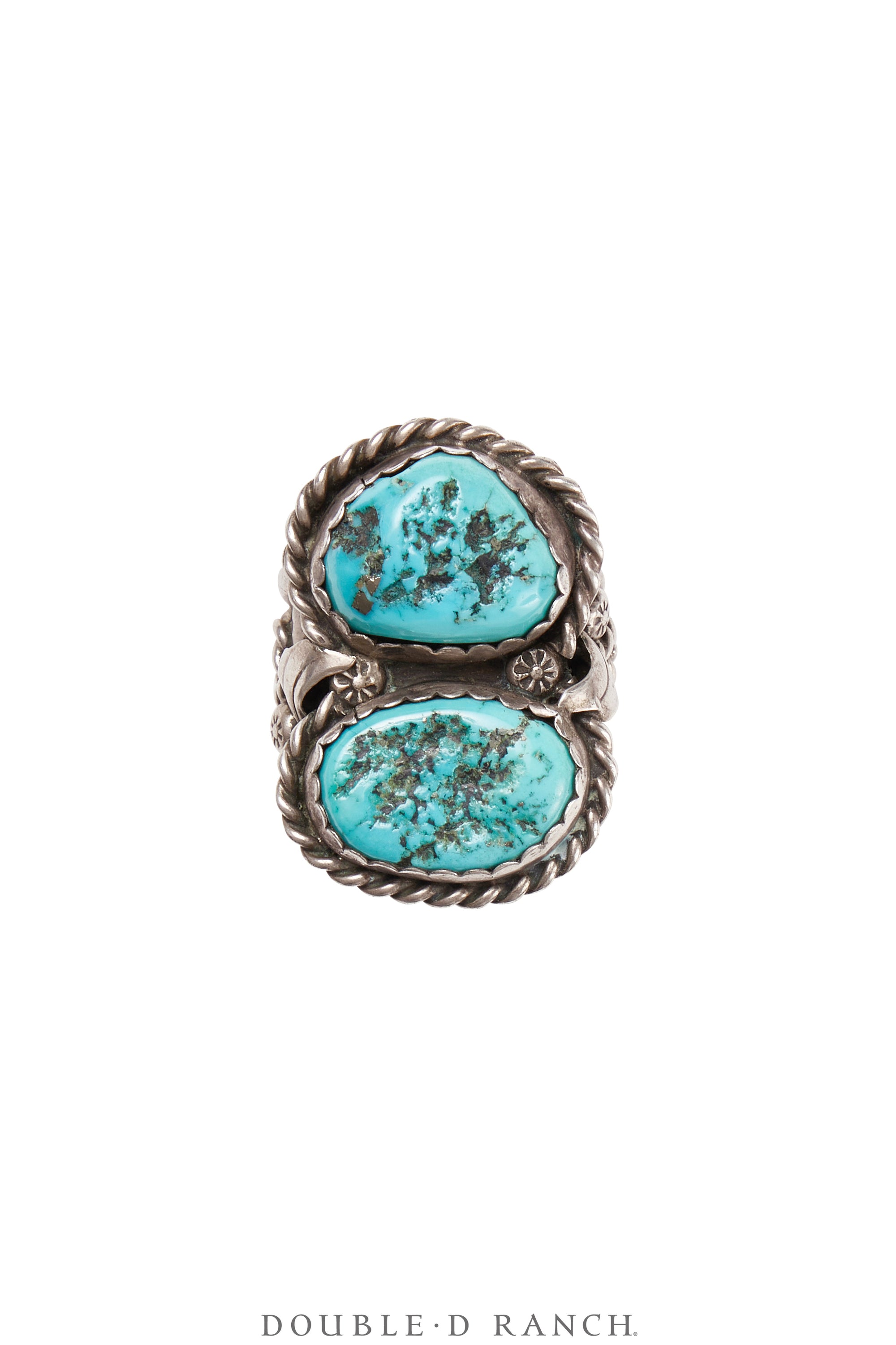 Ring, Double Stone, Turquoise, Vintage, 1549