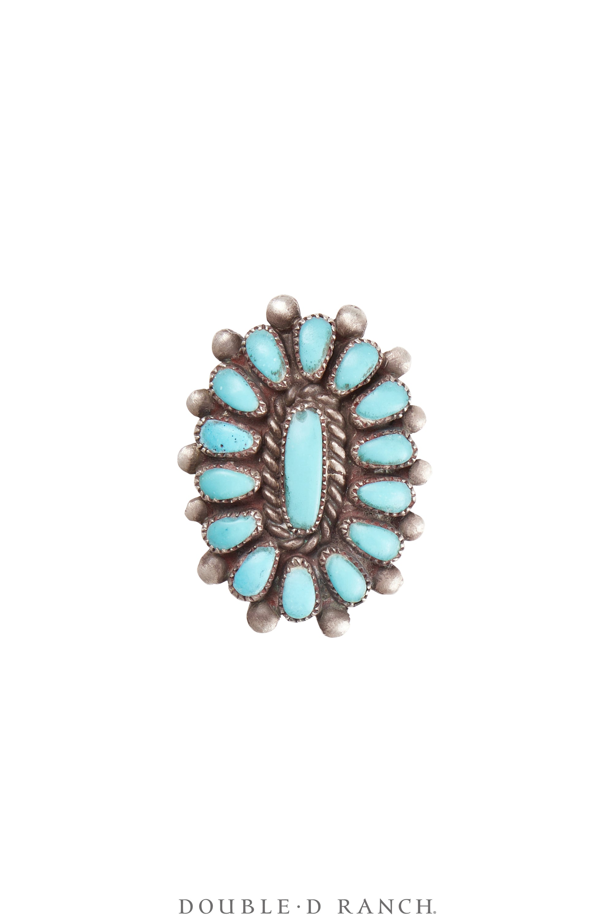 Ring, Cluster, Turquoise, Vintage, 1553