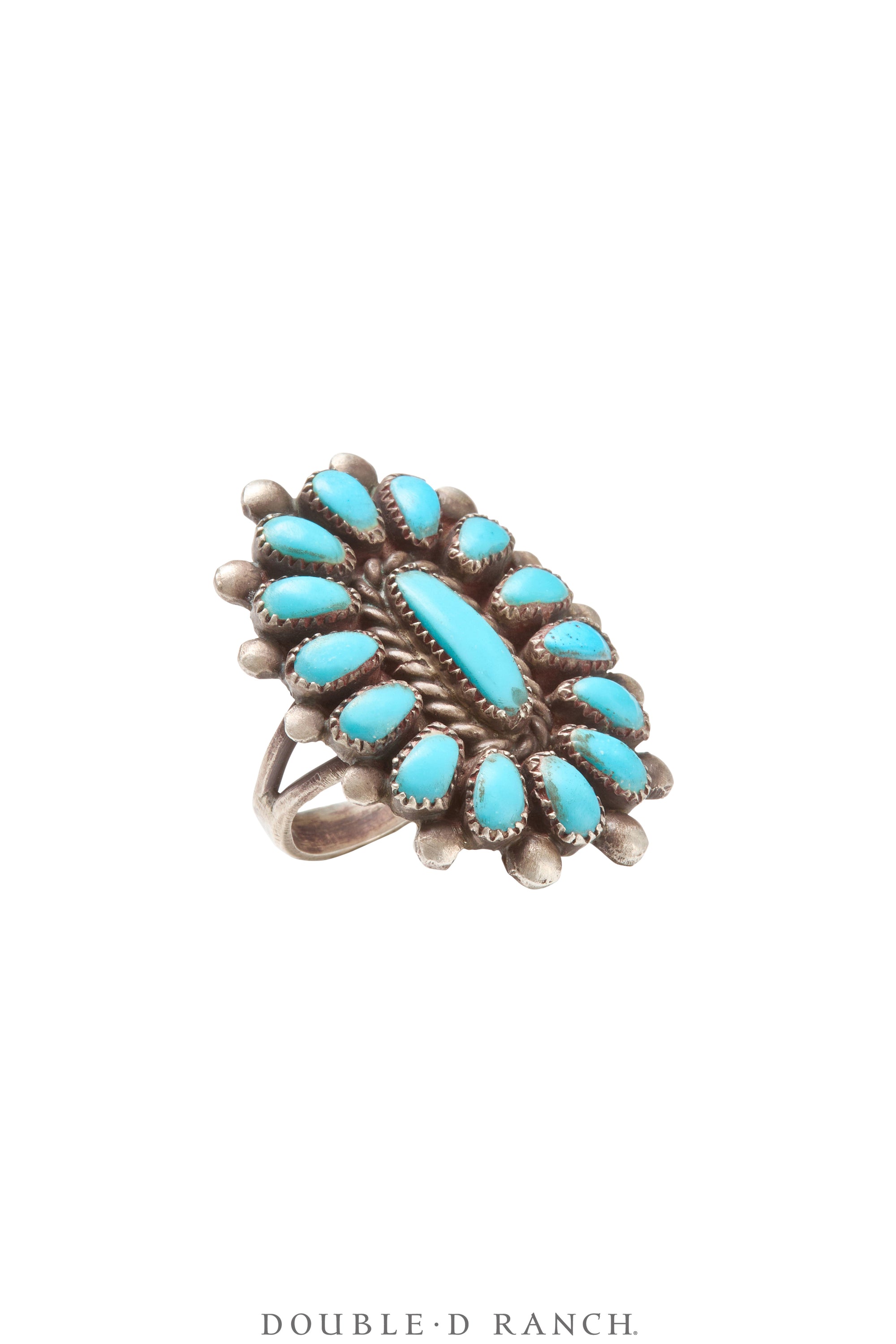 Ring, Cluster, Turquoise, Vintage, 1553