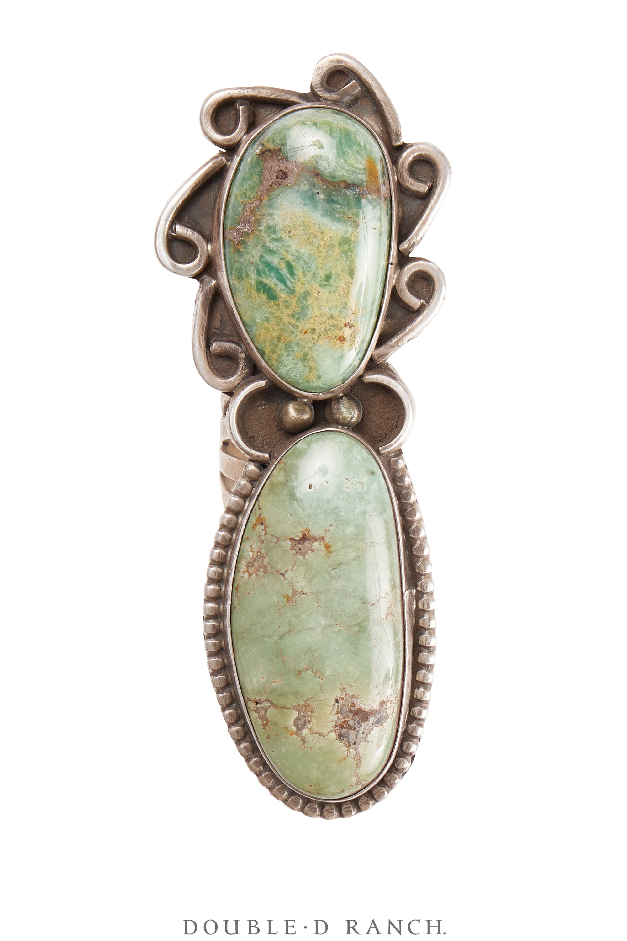 Ring, Double Stone, Turquoise, Vintage, 1583