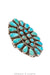 Ring, Cluster, Turquoise, Vintage, 1591