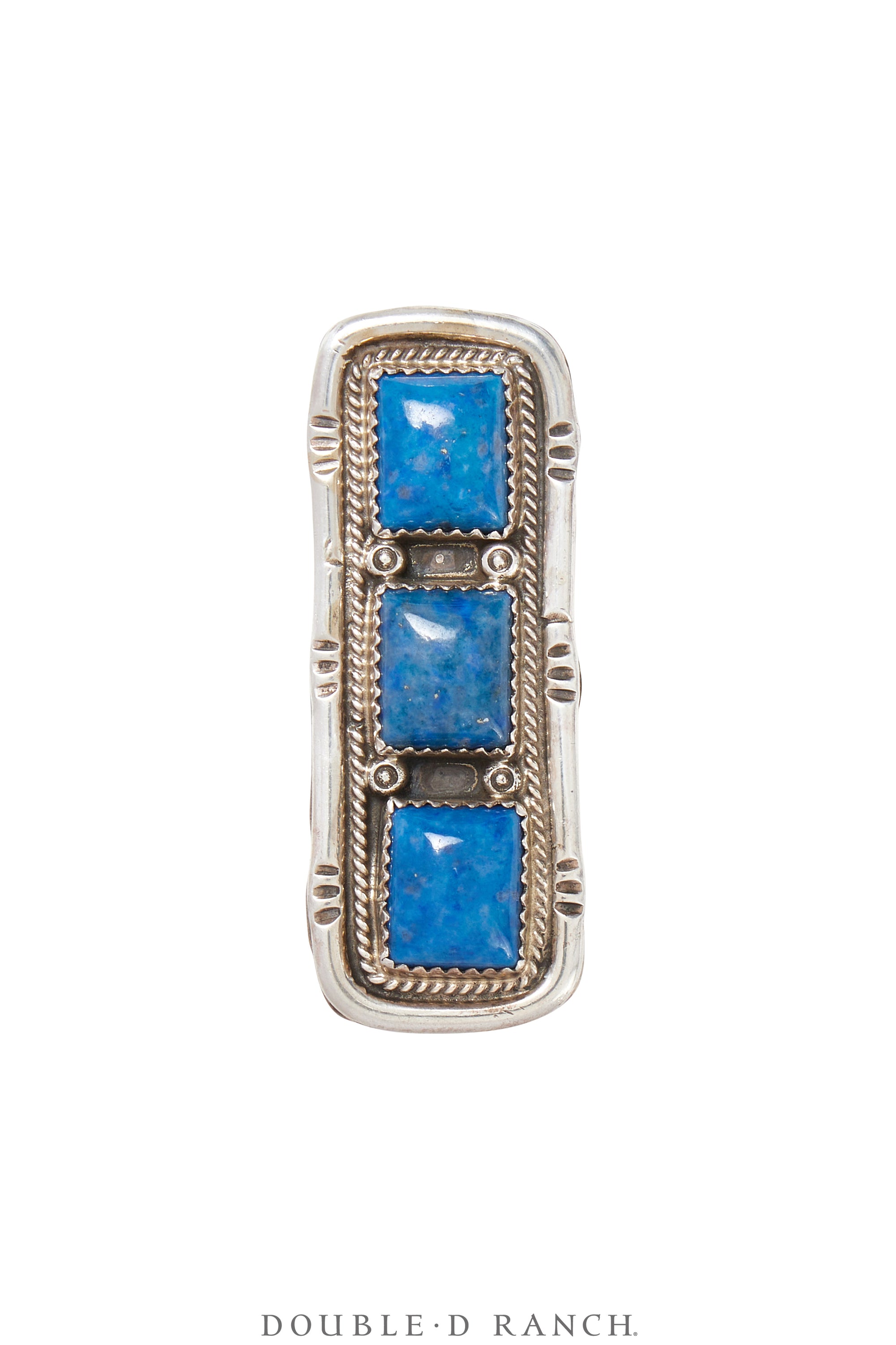 Ring, Triple Stone, Lapis, Vintage, 1592