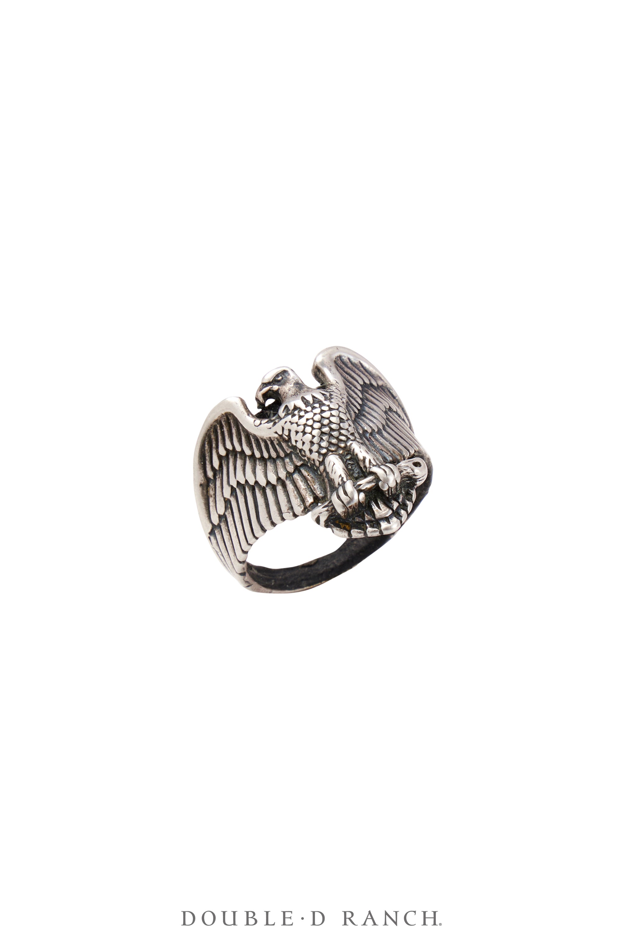 Ring, Biker, Eagle, Sterling Silver, Vintage ‘40s, 1642