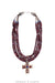 Necklace, Natural Stone, Purple Spiny Oyster With Cross Pendant, Navajo, Contemporary, 3418