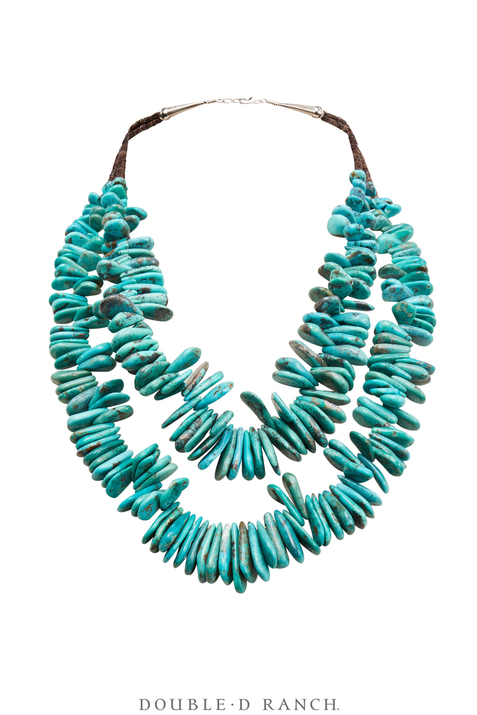 Necklace, Natural Stone, Turquoise, Double Strand, Navajo, Contemporary, 3429