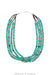 Necklace, Natural Stone, Turquoise With Spiny Oyster, 4 Strand, Navajo, Contemporary, 3428