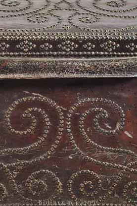 Miscellaneous, Trunk, Studded Leather, Spanish Colonial, Antique 18/19th Century, 280