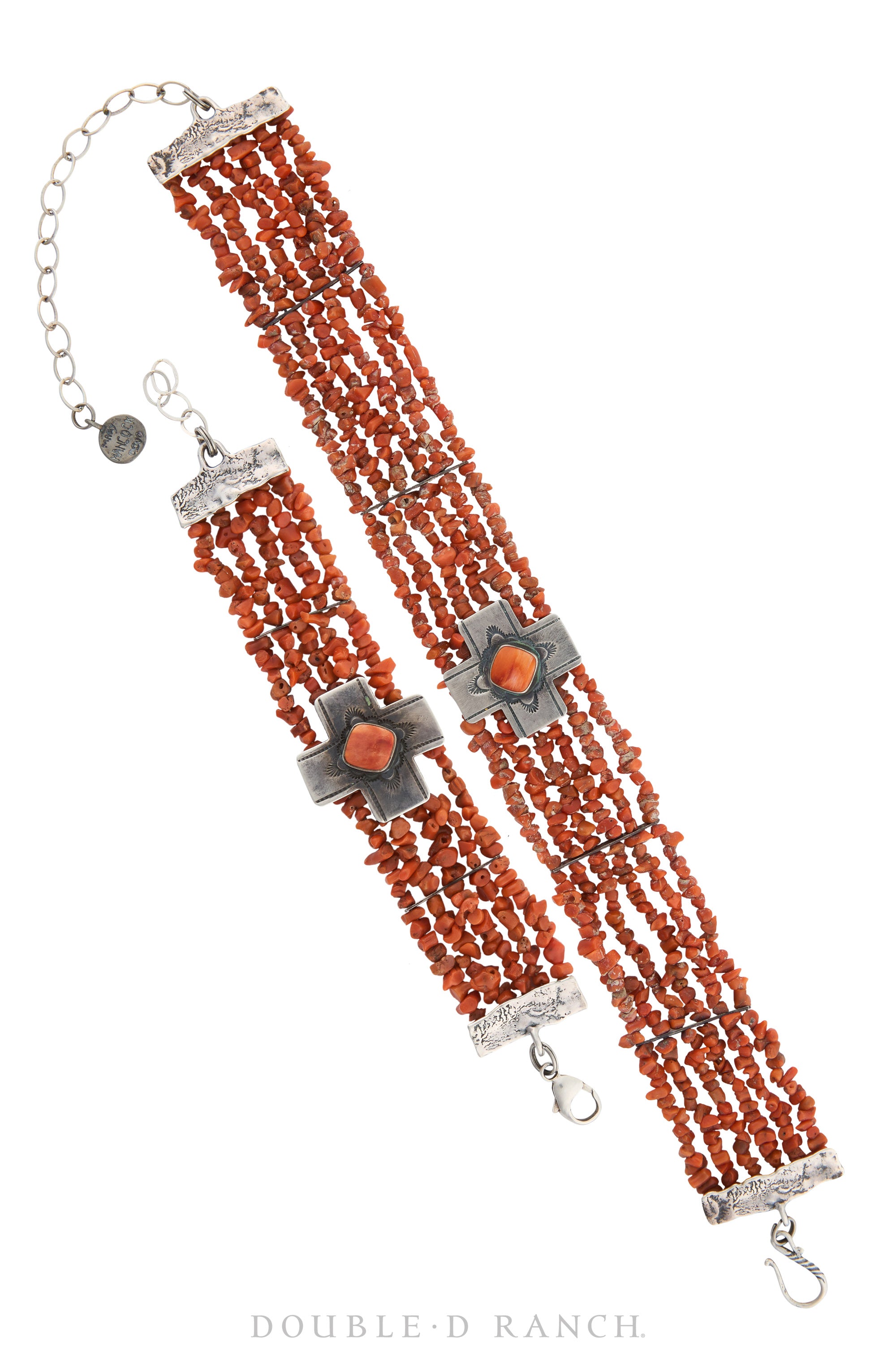 Necklace, Mummy's Bundle, Choker & Bracelet, Orange Spiny Oyster, Hallmark, Vintage, 3295