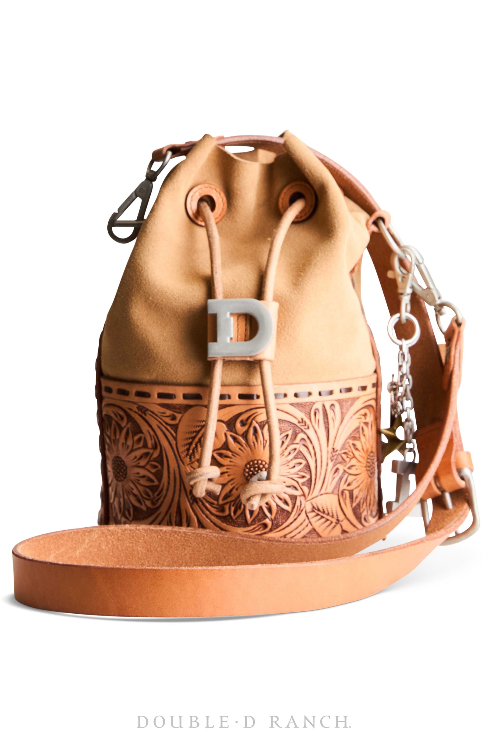 Bag, Tooled Small Bucket Bag, 1256