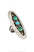 Ring, Statement, Shadowbox, Turquoise, Vintage, 1518