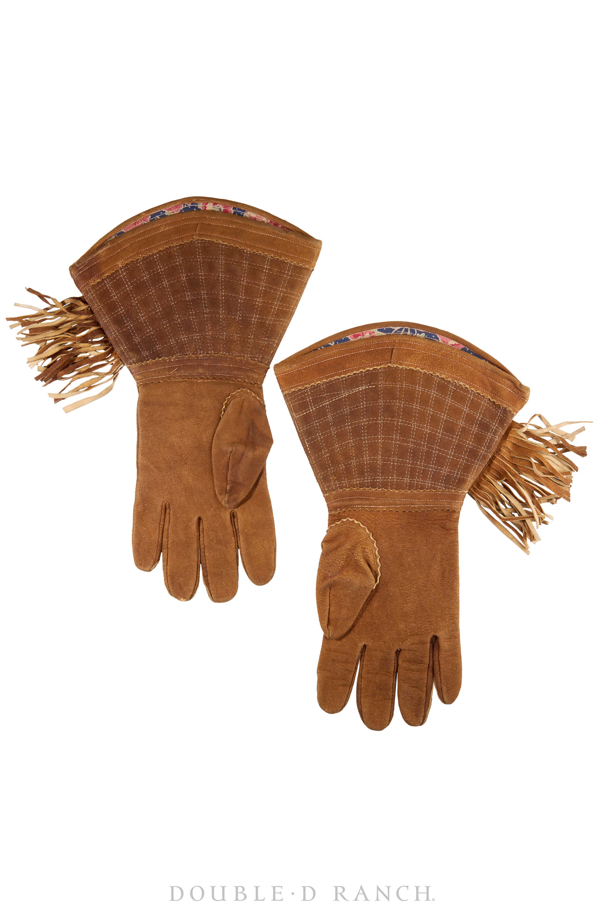 Miscellaneous, Gauntlets, Leather Appliqué, Western, Vintage ‘50s, 871