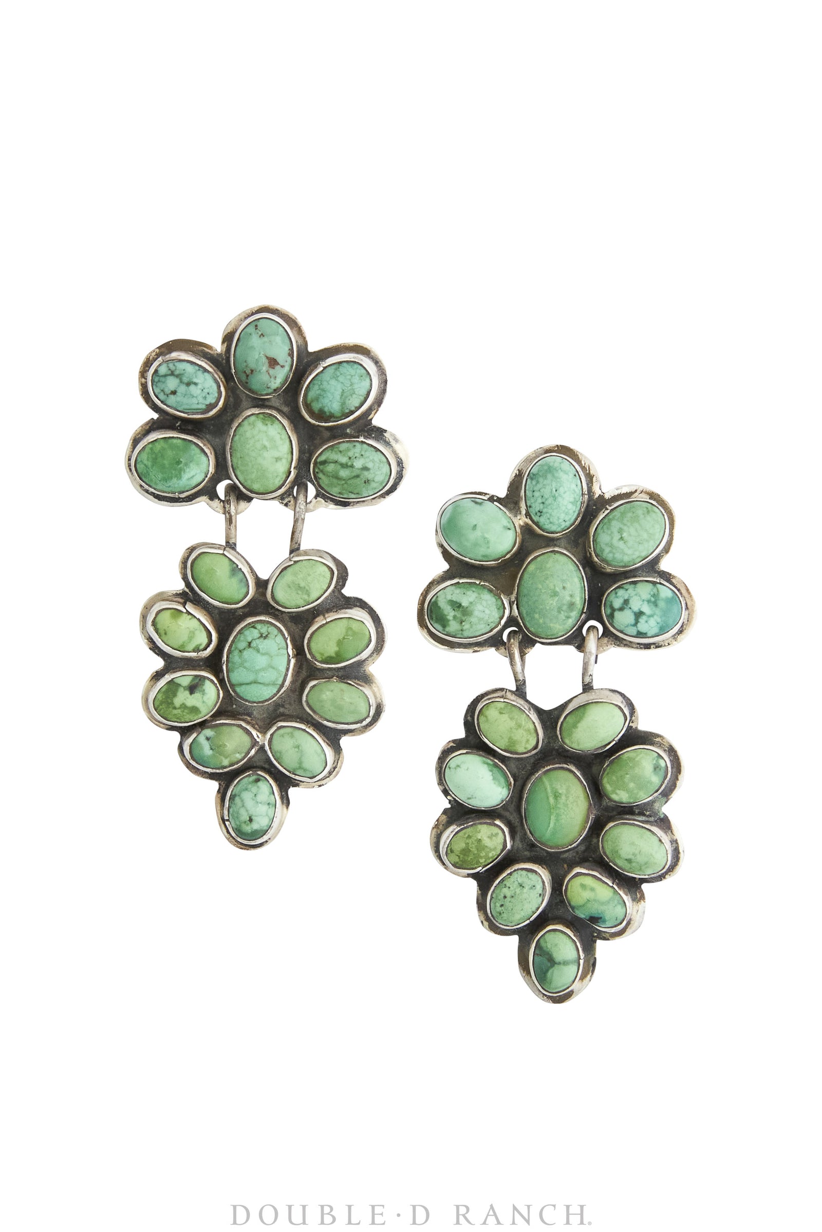 Earrings, Oscar Betz, Chandelier, Turquoise, Hallmark, 1724