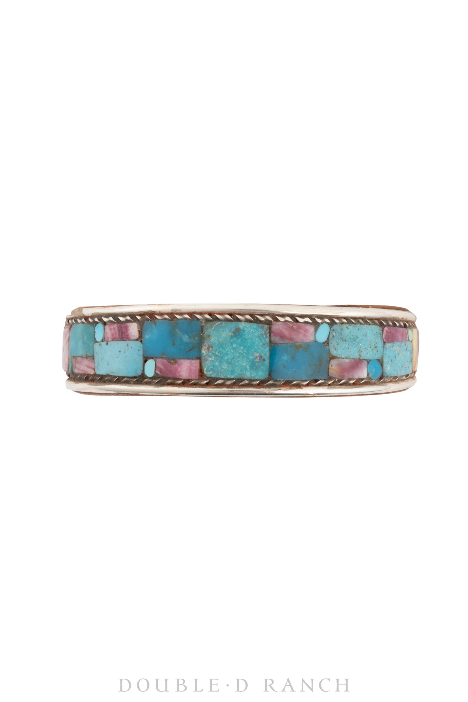 Cuff, Inlay, Multi Stone, Leather Lined, Artisan, Charlie Favour, Contemporary, 3787