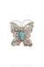 Ring, Novelty, Butterfly, Turquoise, Hallmark, New Old Stock, 1462A