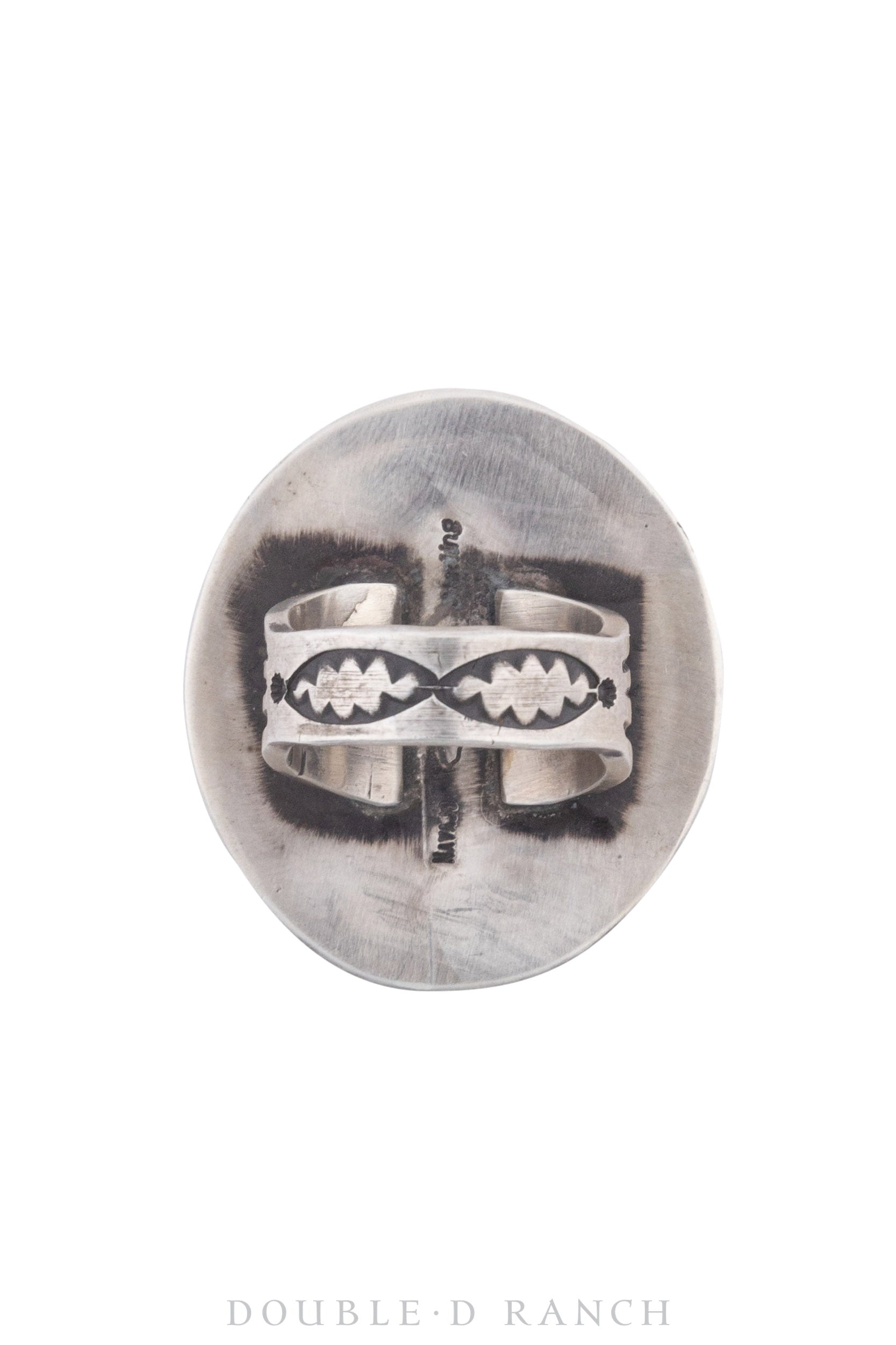 Ring, Concho, Sterling Silver, Stampwork, Hallmark, Contemporary, 1282