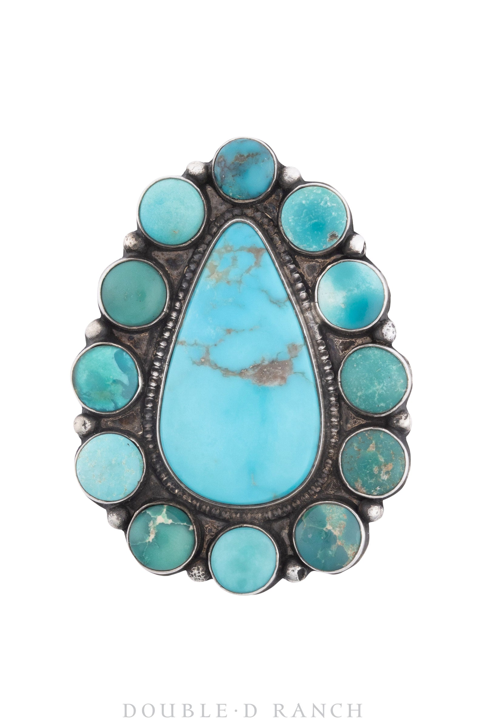 Ring, Cluster, Turquoise, Hallmark, Contemporary, 1275