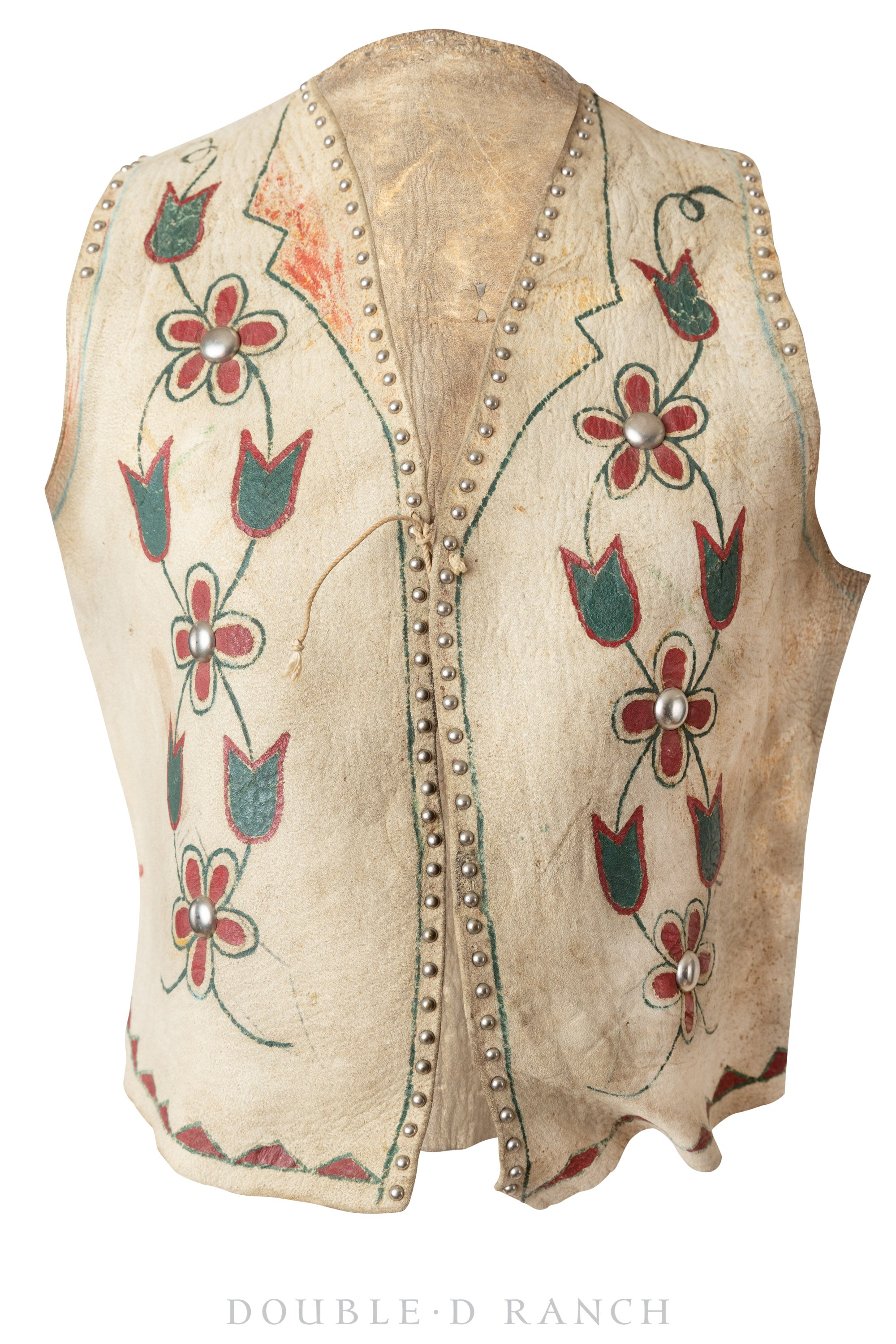 Miscellaneous, Artifact, Vest, Deerskin with Painting & Nails, Cheyenne, Vintage ‘20s, 750