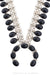 Necklace, Squash Blossom, Onyx, Contemporary, 3058