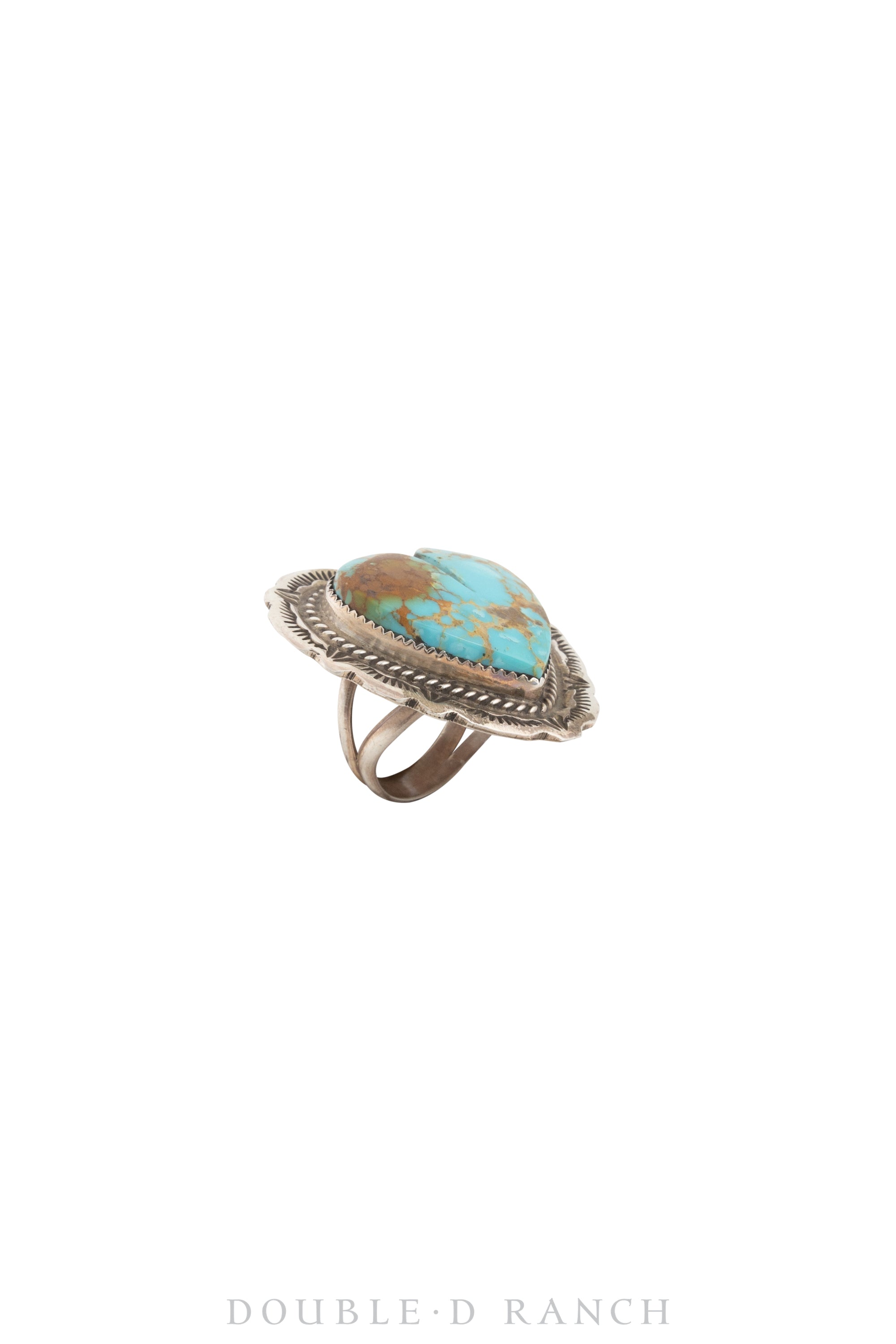 Ring, Novelty, Heart, Turquoise, Hallmark, New Old Stock, 1466